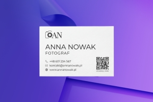 Projekt wizytówki — fotograf Rzeszów